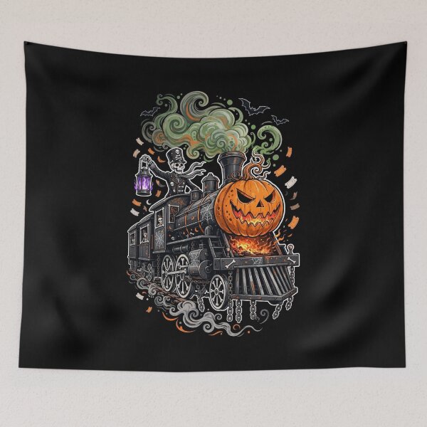 Item preview, The Midnight Pumpkin Express — Final Stop: Eternity - Halloween  designed and sold by DibujandoPorfa.