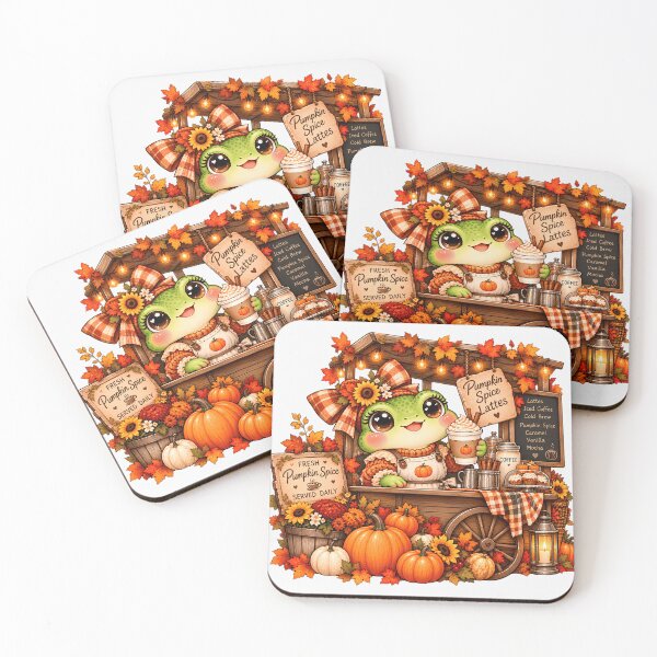 Item preview, Pumpkin Spice Barista Frog – Cute Coffee Lover Cottagecore Fall Aesthetic designed and sold by Ortegan90.