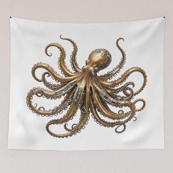 Item preview, Copper Steampunk Mechanical Octopus designed and sold by Retro Art Factory.
