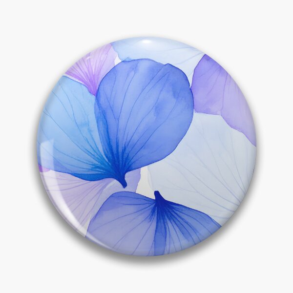 Item preview, Transparent, layered flower petals in shades of blue, purple, and pink create a delicate, overlapping abstract pattern designed and sold by homydesign.