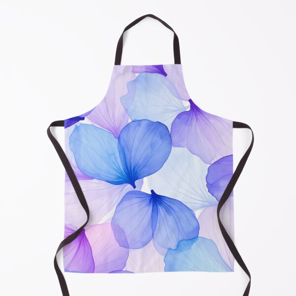 Item preview, Transparent, layered flower petals in shades of blue, purple, and pink create a delicate, overlapping abstract pattern designed and sold by homydesign.