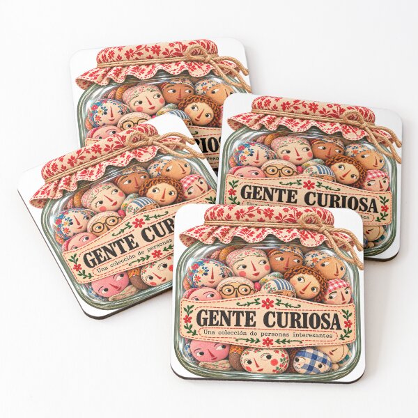 Item preview, Gente Curiosa – Vintage Jar of Fabric Faces designed and sold by Past in Threads.