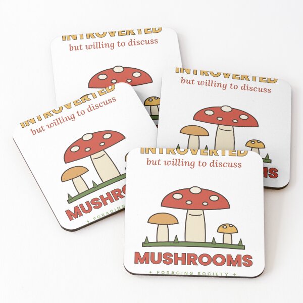 Item preview, Introverted But Willing to Discuss Mushrooms designed and sold by Amna-and-co.