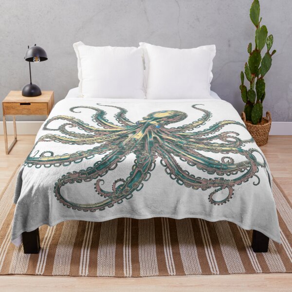 Item preview, Metallic Steampunk Mechanical Octopus designed and sold by Retro Art Factory.