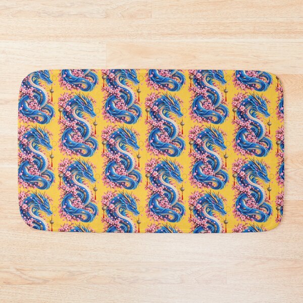 Item preview, Celestial Blue Dragon and Sakura Blossoms designed and sold by Tianjie-Yishu.