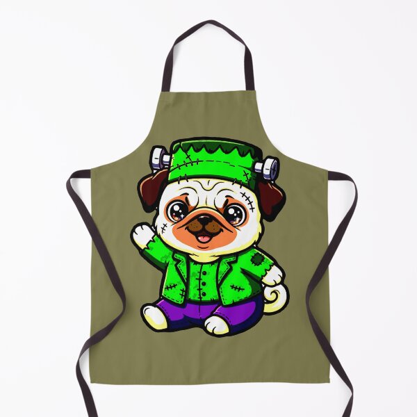 Item preview, Pug Frankenstein Halloween Kawaii | Cute Green Monster Puppy Costume designed and sold by AstronautMerch.