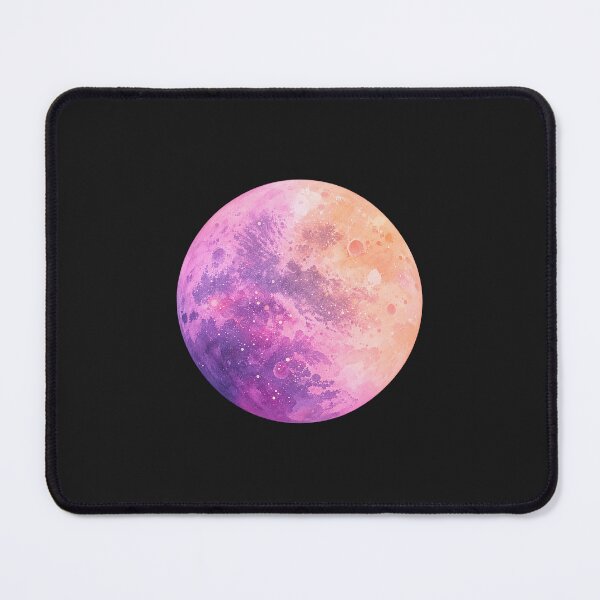 Item preview, Pink Purple Watercolor Planet with Cosmic Craters designed and sold by -KRAFTWERK.