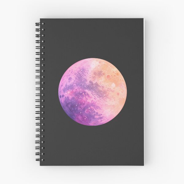 Item preview, Pink Purple Watercolor Planet with Cosmic Craters designed and sold by -KRAFTWERK.