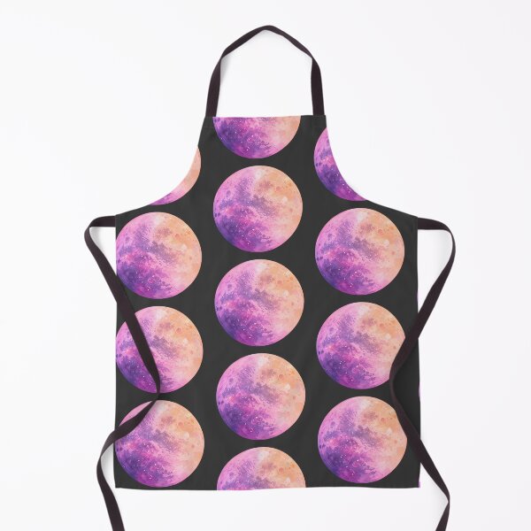 Item preview, Pink Purple Watercolor Planet with Cosmic Craters designed and sold by -KRAFTWERK.