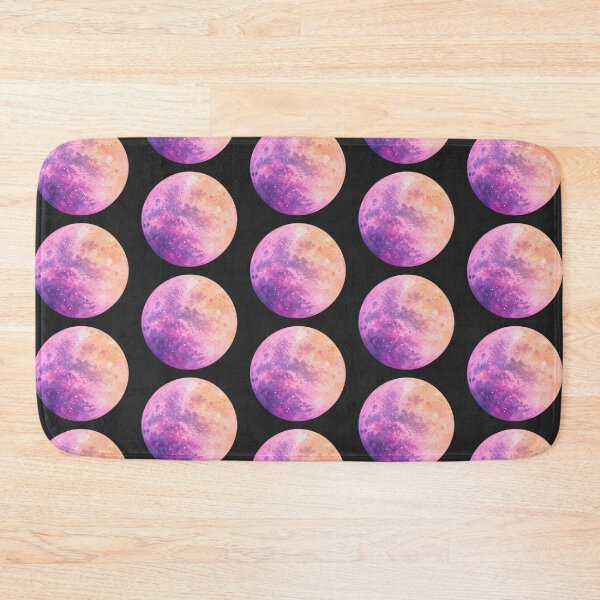 Item preview, Pink Purple Watercolor Planet with Cosmic Craters designed and sold by -KRAFTWERK.