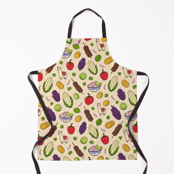 Item preview, Peruvian Food Pattern | Ceviche, Purple Corn, Choclo, Anticuchos, Limes and Little Alpacas designed and sold by StickyGuys.