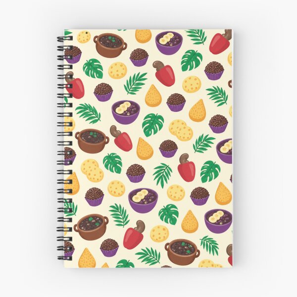 Item preview, Brazilian Food Pattern | Pao de Queijo, Brigadeiros, Feijoada, Coxinha and Acai Bowls designed and sold by StickyGuys.