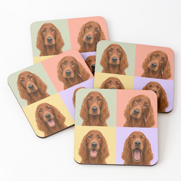 Item preview, Irish Setter Redhead Dog Portrait designed and sold by pixiedustpaint.