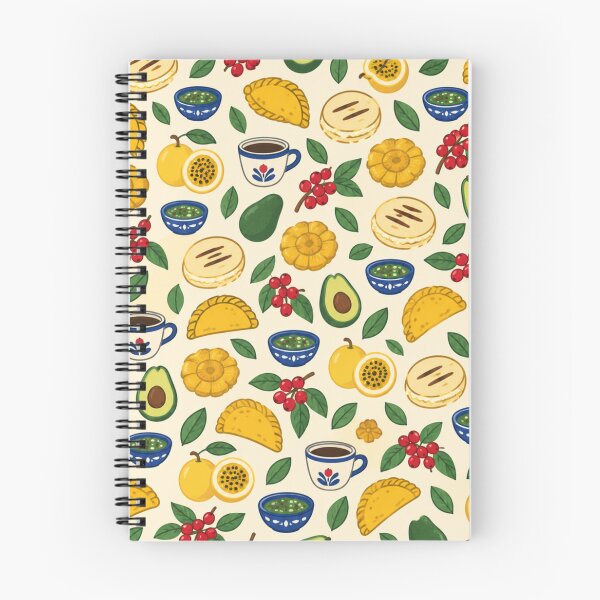 Item preview, Colombian Food Pattern | Arepas, Empanadas, Aji, Patacones, Coffee and Passion Fruit designed and sold by StickyGuys.