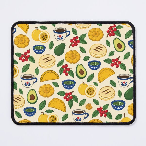 Item preview, Colombian Food Pattern | Arepas, Empanadas, Aji, Patacones, Coffee and Passion Fruit designed and sold by StickyGuys.