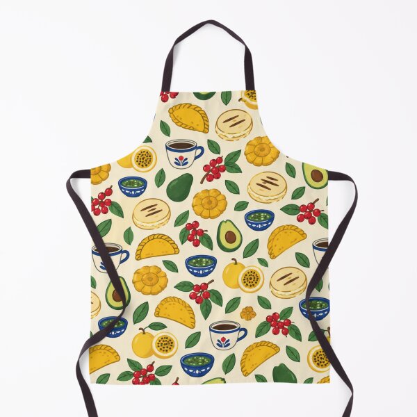 Item preview, Colombian Food Pattern | Arepas, Empanadas, Aji, Patacones, Coffee and Passion Fruit designed and sold by StickyGuys.