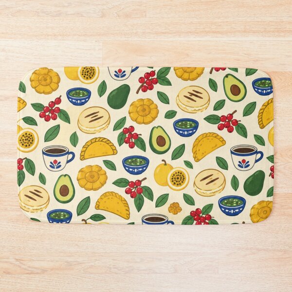 Item preview, Colombian Food Pattern | Arepas, Empanadas, Aji, Patacones, Coffee and Passion Fruit designed and sold by StickyGuys.
