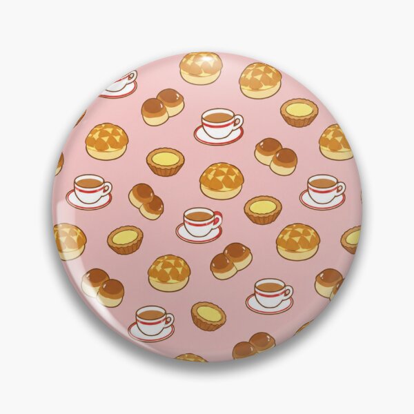 Item preview, Pineapple Bun Hong Kong Bakery Pattern | Bo Lo Bao, Egg Tarts, Cocktail Buns and Milk Tea designed and sold by StickyGuys.