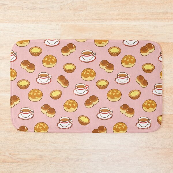 Item preview, Pineapple Bun Hong Kong Bakery Pattern | Bo Lo Bao, Egg Tarts, Cocktail Buns and Milk Tea designed and sold by StickyGuys.