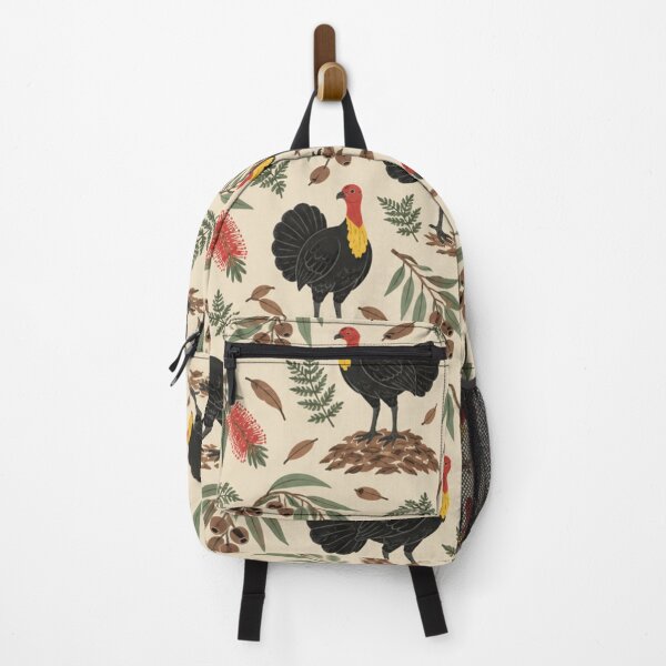 Item preview, Brush Turkey Australian Bird Pattern | Bush Turkeys with Gum Leaves, Bottlebrush and Gumnuts designed and sold by StickyGuys.