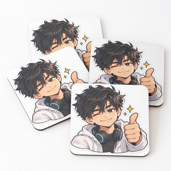 Item preview, Cute Anime Gamer Boy Thumbs Up Kawaii Sticker designed and sold by LookFor It.