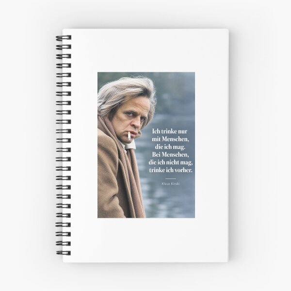 Item preview, Klaus Kinski - "I only drink with people I like. With people I don't like, I drink beforehand." designed and sold by MJ Fan 1996.