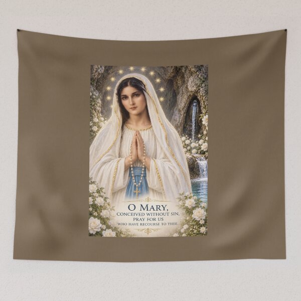 Item preview, Our Lady Of Lourdes, Pray For Us designed and sold by LivingWellness.