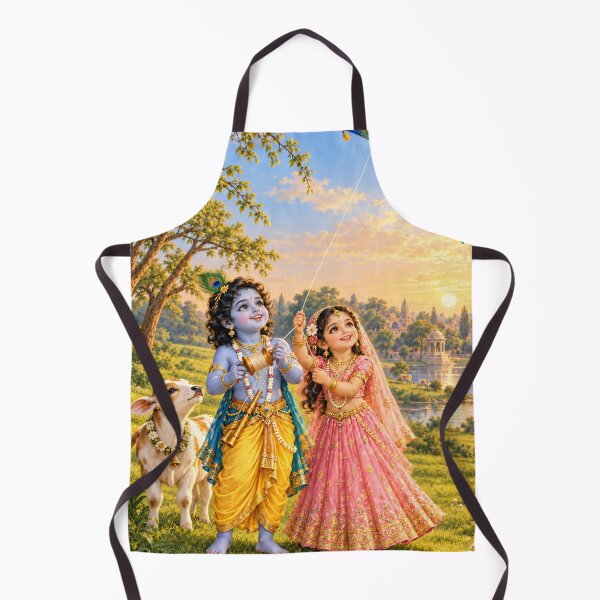 Item preview, Bala Radha and Bala Krishna Flying a Kite in Vrindavan designed and sold by Homyar.