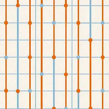 Artwork thumbnail, Cream Retro Grid Pattern by FilBlue