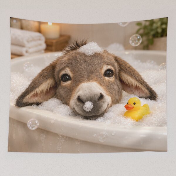 Item preview, Peaceful Mini Donkey Bubble Bath designed and sold by Sillytoe.