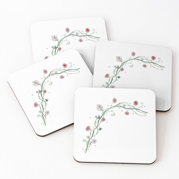 Item preview, Delicate Watercolor Flower Vine, Hand-Drawn Botanical Floral designed and sold by SunflowerPower22.