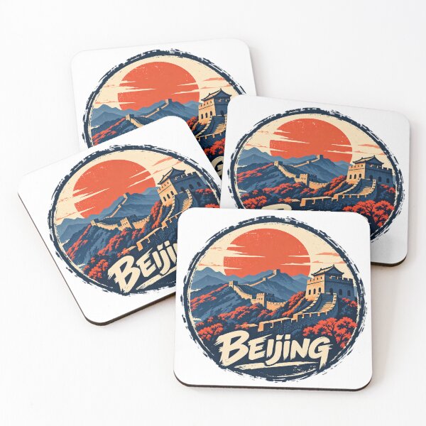 Item preview, Beijing Great Wall – Chinese Landmark and Mountain Sunset Travel Art designed and sold by GingaArt.