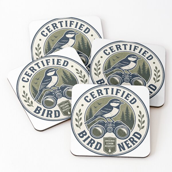 Item preview, Certified Bird Nerd – Vintage Birdwatching Club Badge designed and sold by limos.