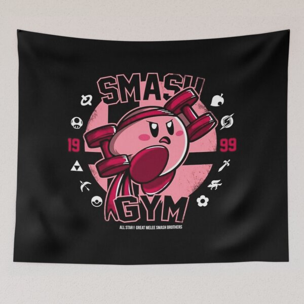 Item preview, Kirby Hot Pink Monster - Retro Gym Training designed and sold by conamor-bymel.