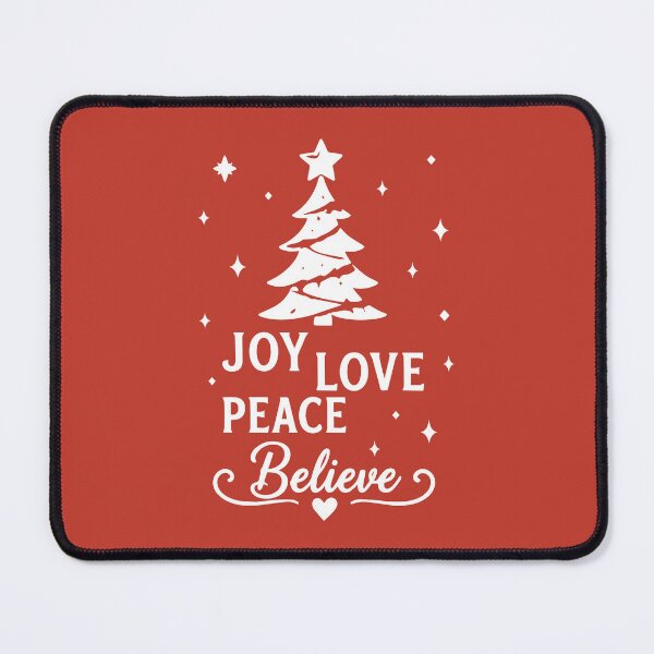 Item preview, Joy Love Peace Believe – Christmas Tree Holiday Art designed and sold by Tklezardesigns.