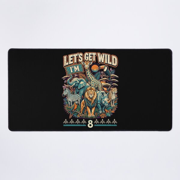 Item preview, Let's Get Wild I'm 8 – Cute Jungle Animal 8th Birthday Shirt for Kids designed and sold by Teetreasure2.