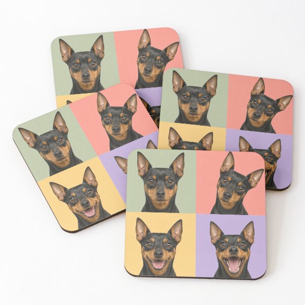 Item preview, Miniature Pinscher Portrait Tiny Dog designed and sold by pixiedustpaint.