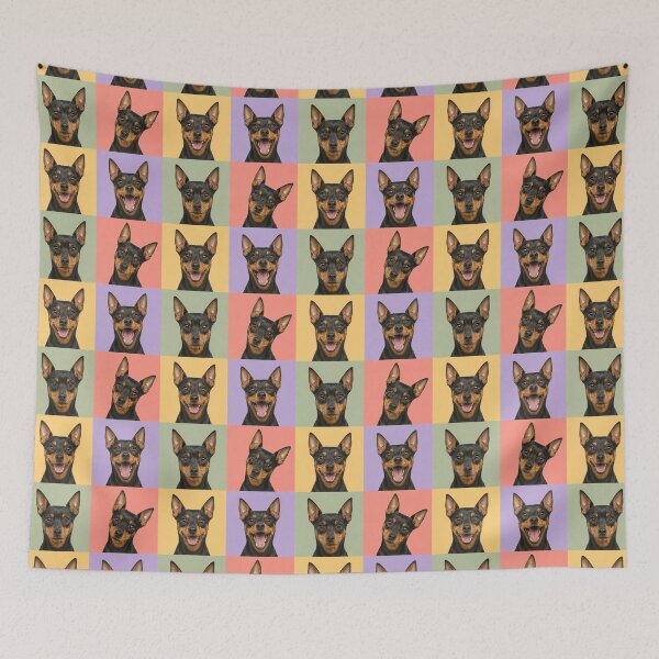 Item preview, Miniature Pinscher Portrait Tiny Dog designed and sold by pixiedustpaint.