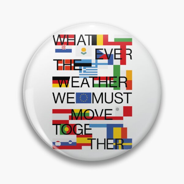 Item preview, European Union Flags Art - Whatever the Weather Together  designed and sold by montioctober.