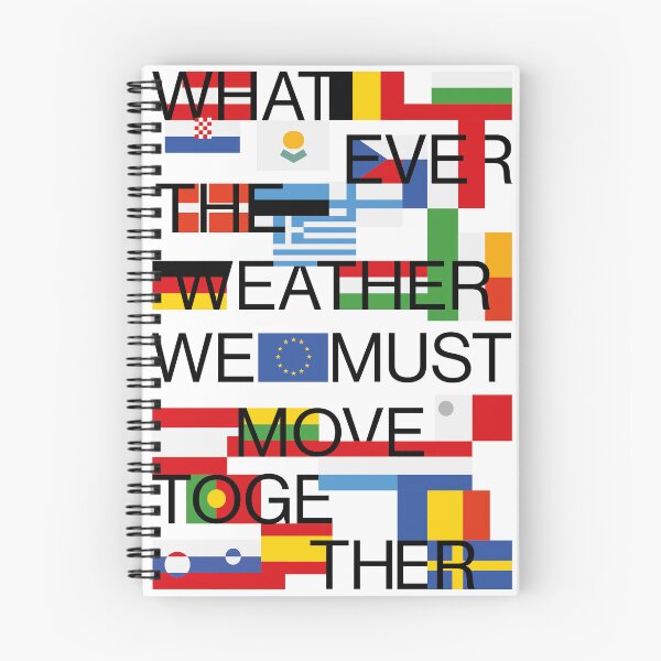 Item preview, European Union Flags Art - Whatever the Weather Together  designed and sold by montioctober.