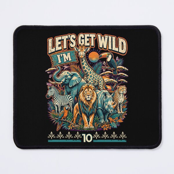 Item preview, Wild 10th Birthday – Cute Animal Adventure Design designed and sold by Teetreasure2.