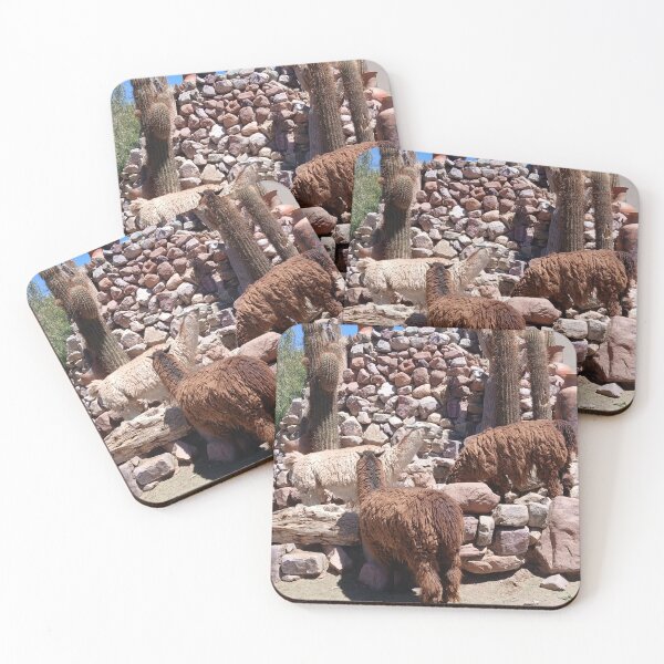 Item preview, Fluffy Llamas in Jujuy Desert designed and sold by KIKAJU.