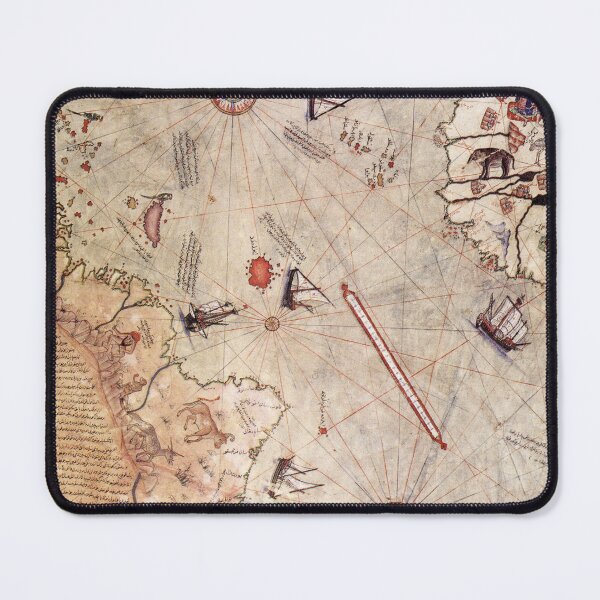 Item preview, Piri Reis Map Wall Art, Antique World Map Print, Vintage Nautical Cartography Decor designed and sold by RickE.
