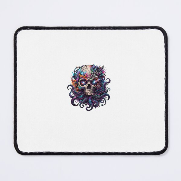Item preview, Galaxy Skull Art, Neon Tentacle Skull with Cosmic Eyes designed and sold by Terra Nova Collective.
