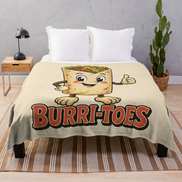Aperçu de l'œuvre Funny Burri Toes Cute Food Pun créée et vendue par Rosie's Wildflower Boutique.