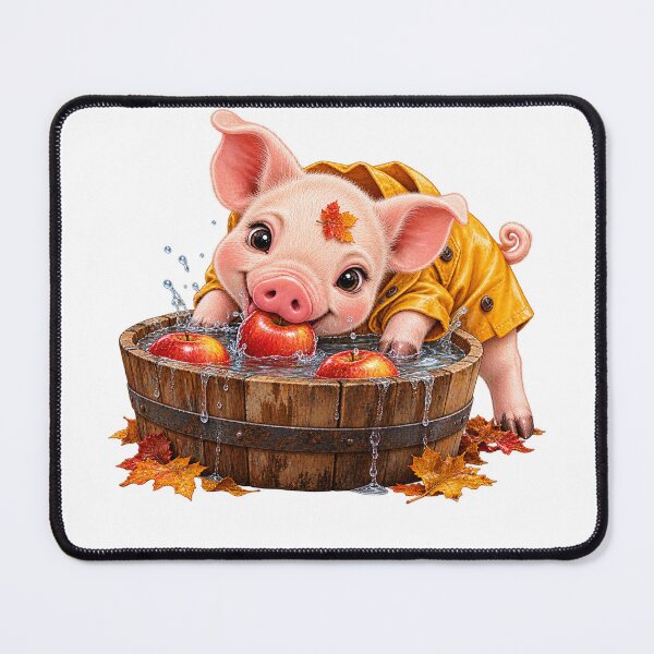 Item preview, Cute Mini Pig Apple Bobbing Autumn Raincoat designed and sold by StyleLap.