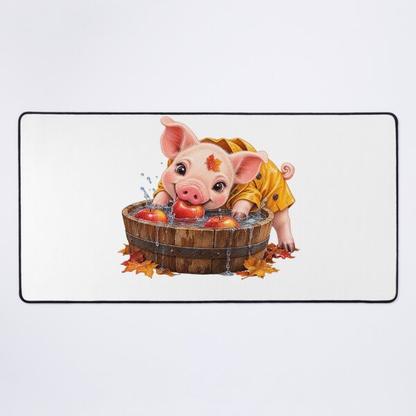 Item preview, Cute Mini Pig Apple Bobbing Autumn Raincoat designed and sold by StyleLap.