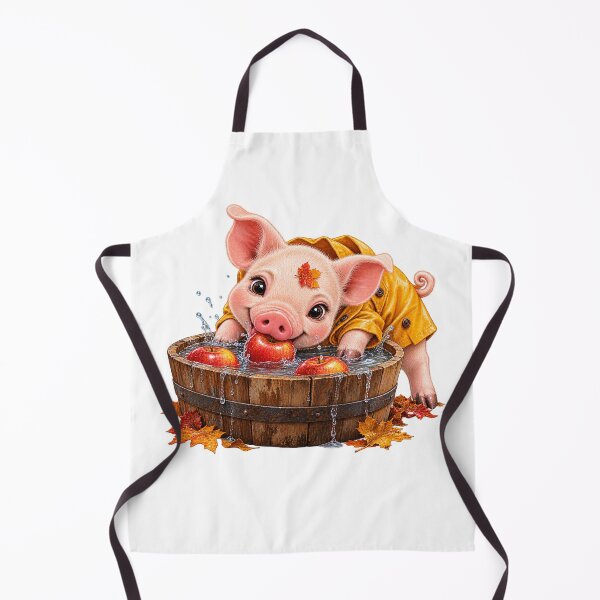 Item preview, Cute Mini Pig Apple Bobbing Autumn Raincoat designed and sold by StyleLap.