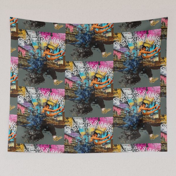 Item preview, Parkour Street Art Colorful Urban Collage designed and sold by Szpaku desart .