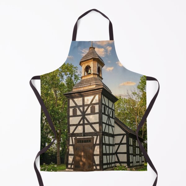 Item preview, Peaceful Half-Timbered Church in Golden Evening Light (St. Adalbert's Church in Święty Wojciech) designed and sold by Lafena.